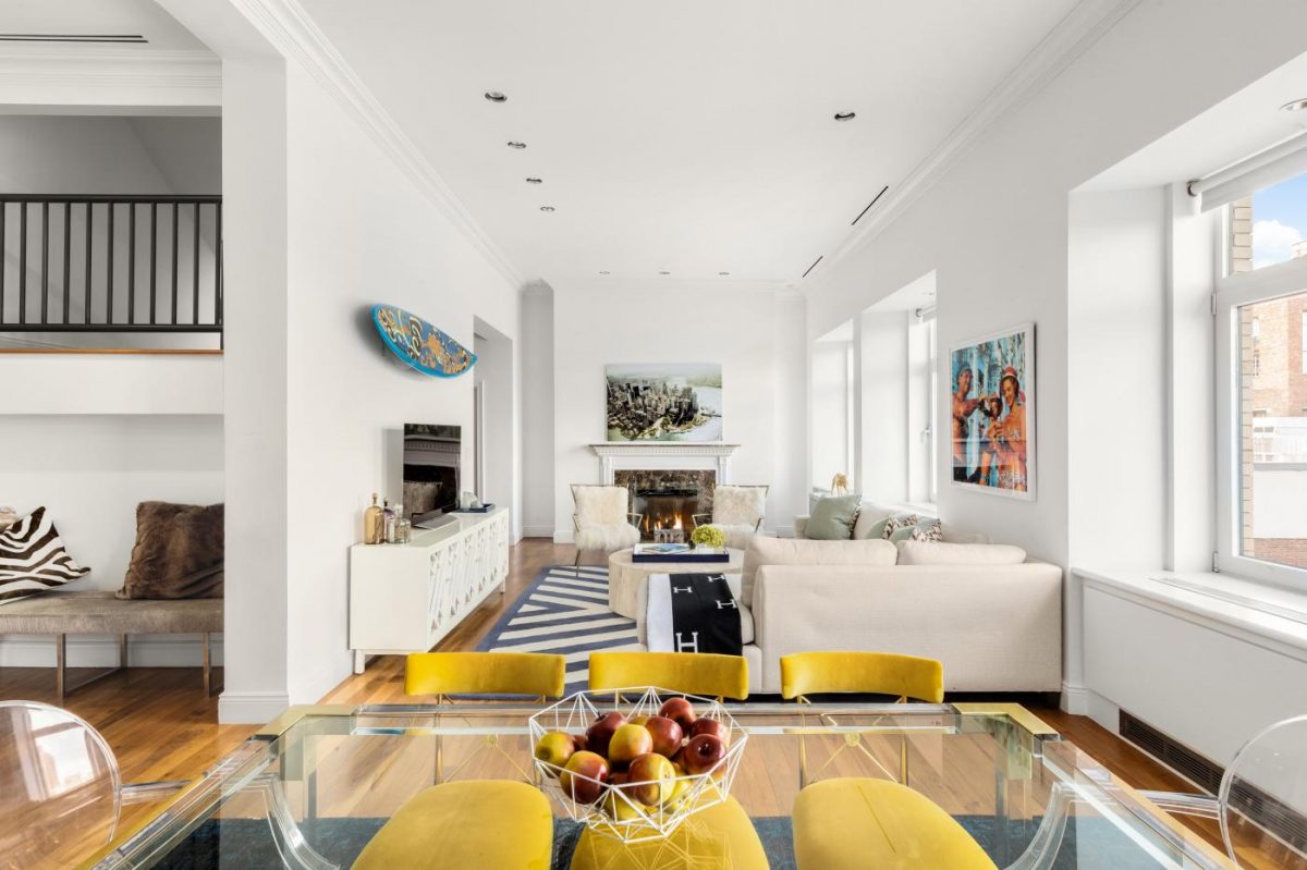 penthouse lakás new york nappali